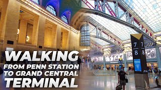 Walking NYC  Penn Station to Times Square amp Grand Central Terminal July 2021 [upl. by Snow111]