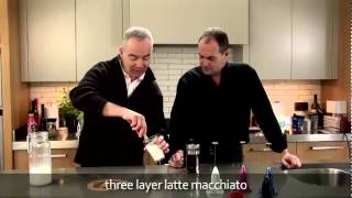 aerolatte  milk frother makes three layer caffè latte macchiato [upl. by Koblas274]