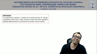 STJ INFO 834 paternidade socioafetiva e adoção [upl. by Godliman]