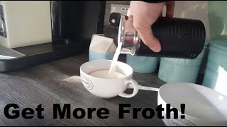 How to Get More Froth from Your Nespresso Coffee Aeroccino  Nespresso tips and help [upl. by Whitelaw999]