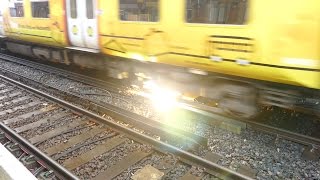 Merseyrail 507 009 making arcs at Birkdale station [upl. by Sanfo]