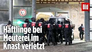 Gefängnismeuterei Polizei stürmt Knast in Thüringen  JVA Untermaßfeld [upl. by Noneek]